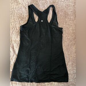 LULULEMON gold striped comfy workout top